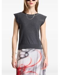 MM6 by Maison Margiela - Logo-Patch Short-Sleeved Top - Lyst