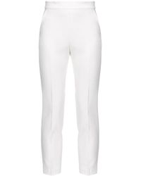 Pinko - Pressed-crease Tapered-leg Trousers - Lyst