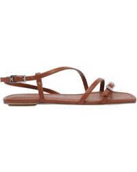 Stuart Weitzman - Flache Georgie Sandalen - Lyst
