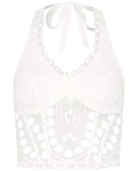 Charo Ruiz - Scalloped Halterneck Top - Lyst