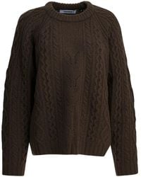 Sandbeige - Cable-Knit Crew-Neck Knitwear - Lyst