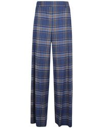 Niu - Checked Wide-Leg Trousers - Lyst