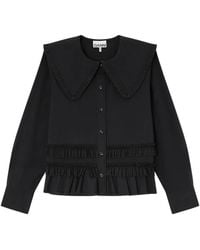 Ganni - Ruffled Top - Lyst