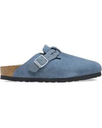 Birkenstock - Boston "Elemental" Suede Mules - Lyst