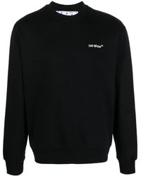 Off-White c/o Virgil Abloh - Helvetica Logo-Print Sweatshirt - Lyst