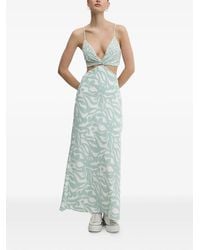 Abercrombie & Fitch - Cut-Out Floral Print Maxi Dress - Lyst