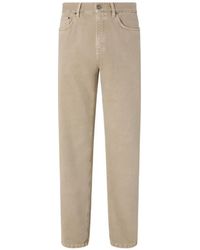 ZEGNA - Pantalon Roccia En Coton Taupe Clair - Lyst