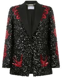 Philipp Plein - Boyfriend's Fit Blazer Butterfly Tattoo Paillettes - Lyst