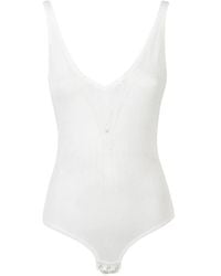 Elisabetta Franchi - V-Neck Bodysuit - Lyst