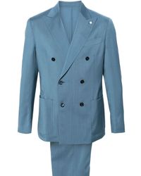 Luigi Bianchi - Double-breasted Virgin Wool Suit - Lyst