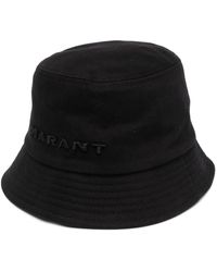 Isabel Marant - Haley Embroidered-logo Cotton Bucket Hat - Lyst