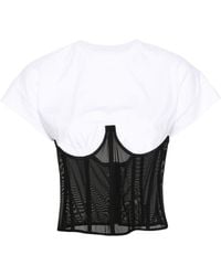 Versace - Bustier Warranty T-Shirt - Lyst