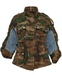 3.1 Phillip Lim - Denim Jack Met Camouflageprint - Lyst