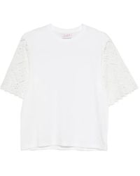 MC2 Saint Barth - Maisa Broderie-Anglaise T-Shirt - Lyst