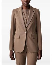 Sisley - Notched-Lapels Single-Breasted Blazer - Lyst