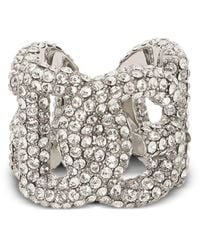 Dolce & Gabbana - Bague sertie de cristaux à logo - Lyst