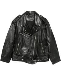 Stand Studio - Leren Jack Met Rits - Lyst