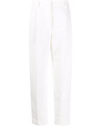 Brunello Cucinelli - Linen-cotton Tapered Trousers - Lyst