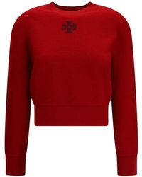 Tory Burch - Wool Logo Sweater - Lyst
