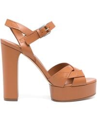 Casadei - 130Mm Leather Sandals - Lyst