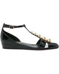 Chloé - Cleia T-Bar Embellished Pumps - Lyst