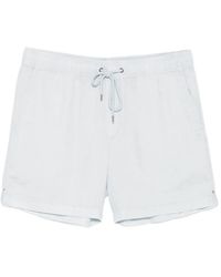 James Perse - Drawstring Linen Shorts - Lyst