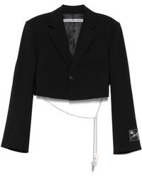 Alexander Wang - Cropped-Jacke mit Rundhalsausschnitt - Lyst