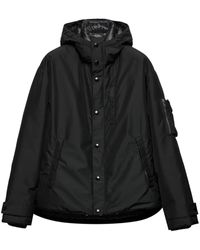 Prada Sport Quilted Hooded Down Jacket in Black for Men | Lyst