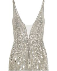 ROOM76 - Sequin-Embellished Sunburst-Pattern Dress - Lyst