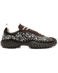 Miu Miu - Bubble Embroidered Technical Fabric And Suede Sneakers - Lyst