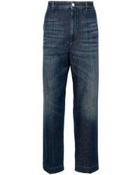 Valentino Garavani - Tapered-leg Cotton Jeans - Lyst