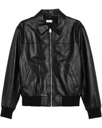 Fursac - Zip-Up Leather Shirt Jacket - Lyst