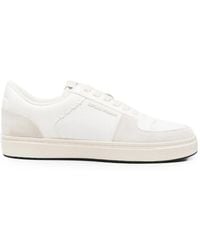 Emporio Armani - Round-Toe Panelled Sneakers - Lyst