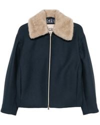 Herno - Faux-Fur-Collar Zip-Up Jacket - Lyst