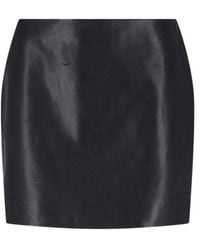 Balmain - Leather Zip-Fastening Mini Skirt - Lyst