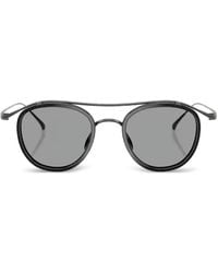 Giorgio Armani - Lunettes De Soleil Rondes À Double Pont - Lyst