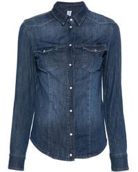 Liu Jo - Denim Shirt With Embroidery - Lyst