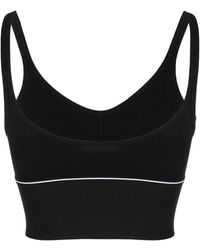 Alexander Wang Logo Elastic Bra in Gray | Lyst