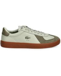 Lacoste - Baseshot Pro Suede-Panelled Logo-Print Sneakers - Lyst