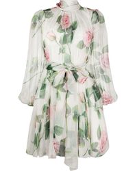 Dolce & Gabbana Chiffon Jurk - Wit