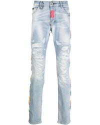 Philipp Plein - Jeans con effetto vissuto - Lyst