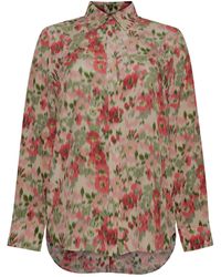 Adam Lippes - Floral-print Silk Shirt - Lyst