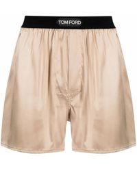 Tom Ford - Logo-Waist Silk Boxers - Lyst