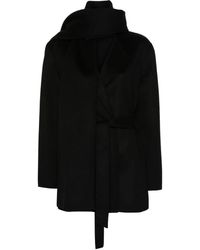 P.A.R.O.S.H. - Leak Scarf-Detail Coat - Lyst