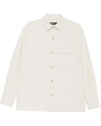 KARL LAGERFELD - Corduroy-Effect Flap-Pocket Overshirt - Lyst