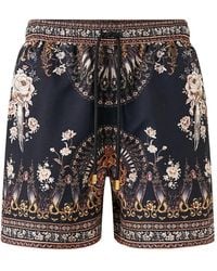 CAMILLA - Flamenco Folklore Elastic-Waistband Printed Swim Shorts - Lyst