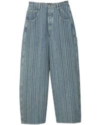 Marc Jacobs - Monogram-print Wide-leg Jeans - Lyst