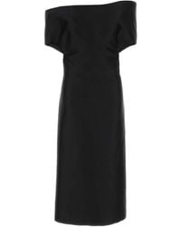 Jil Sander - Off-Shoulder Midi-Jurk - Lyst
