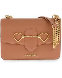 Moschino - Heart-Motif Chain-Strap Shoulder Bag - Lyst