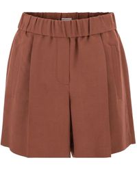Brunello Cucinelli - Elasticated-waistband Shorts - Lyst